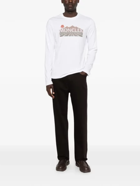 Дълго графичен тениска Moncler бяло
