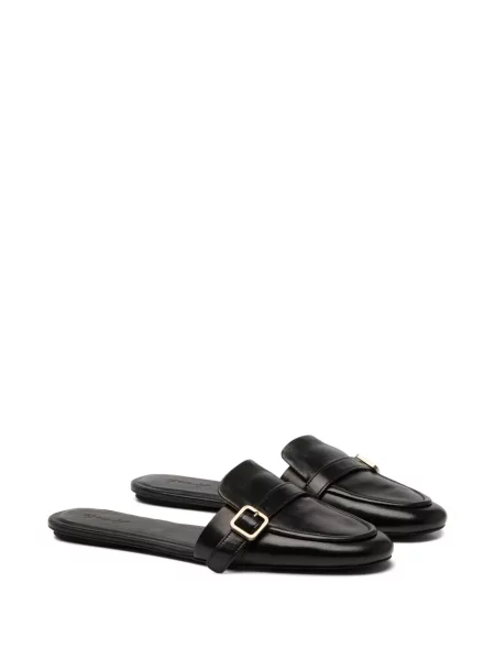 Papuci tip mules Marsell fără toc negru