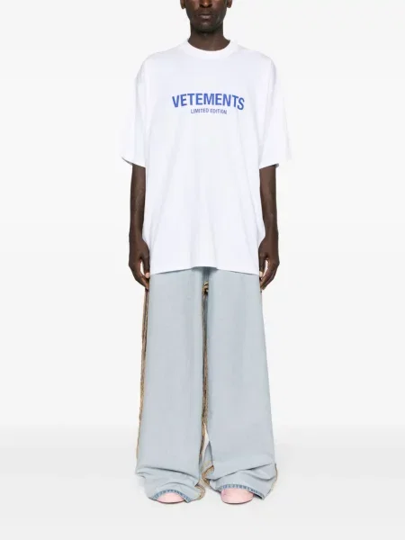 Raštuotas marškinėliai Vetements balta