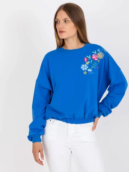 Hanorac cu glugă Fashionhunters cu glugă albastru