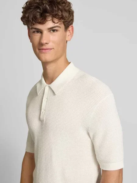 Calvin Klein Jeans Koszulka Polo Z Dzianiny weiss białe