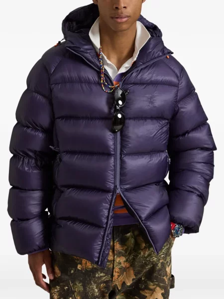 Mănuși Polo Ralph Lauren din piele de căprioară cu șireturi cu vârf închis albastru