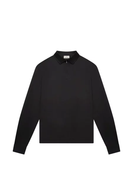 Gulerat lung tricou polo Valenza negru