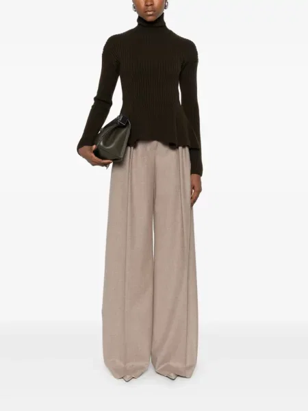 Pantaloni Max Mara din cașmir plisate