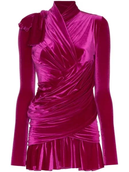 Rochie mini Balenciaga de catifea de costum violet