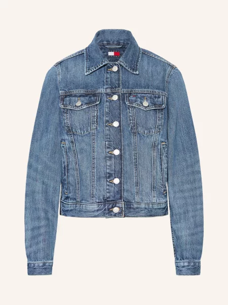 Tommy Jeans Džínová Bunda denim medium modrá