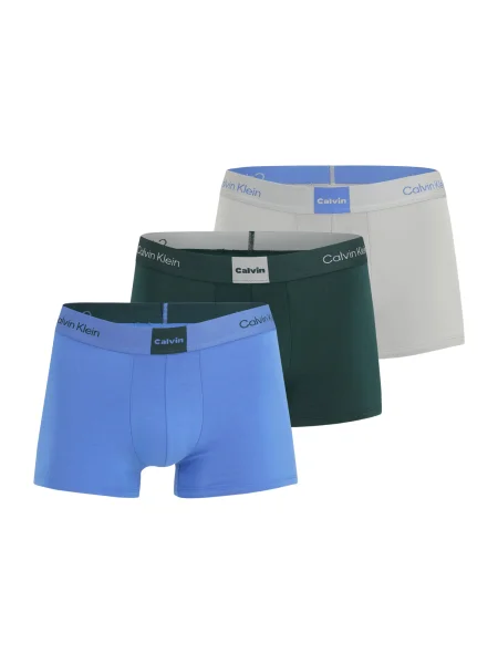 Boxerky Calvin Klein Trunk 3 páry greatest grey/ponderosa pine/iridescentis sivá