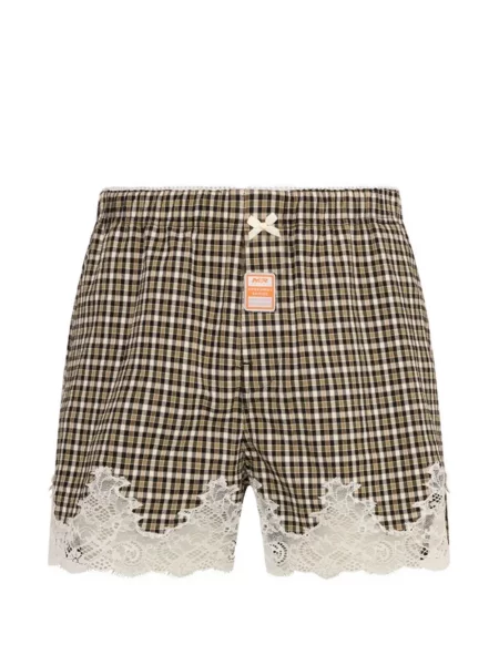 Szorty Martine Rose w kratę czarne