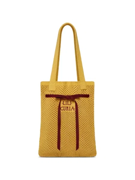 Geantă shopper Lili Curia tricotate galben