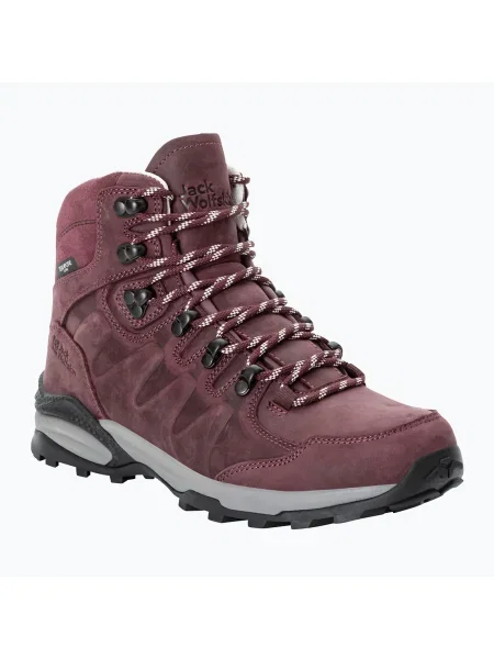 Jack Wolfskin дамски ботуши за трекинг Refugio Prime Texapore Mid dark maroon розово