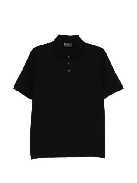 Polo Emporio Armani din jerseu negru