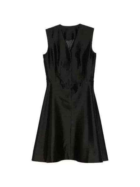 Rochie midi Jnby fără mâneci cu decolteu în V negru