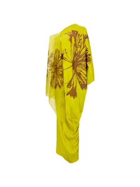 Maksi sukienka maxi Silvia Tcherassi z nadrukiem garniturowa żółta