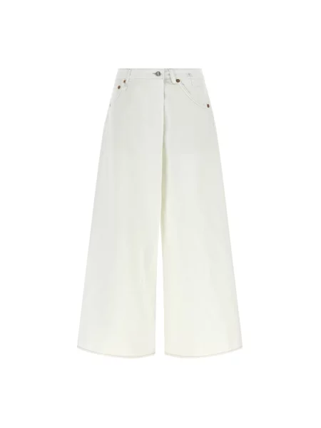 Jeansy R13 kopertowe białe