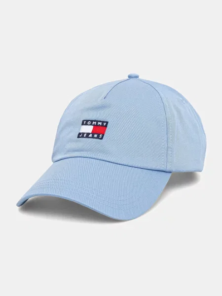 Tommy Jeans Шапка с козирка Heritage Core 5 Panel светлосиньо