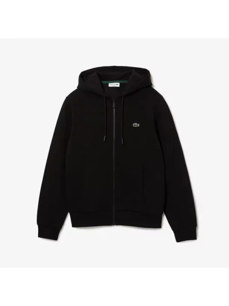 Lacoste Bluza Z Kapturem Zapinana Na czarna