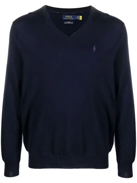 Κιλότα Polo Ralph Lauren κασμίρ με αγκράφα μπλε