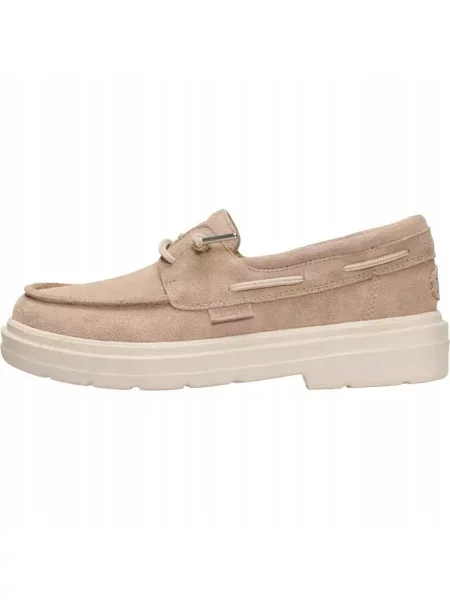HeyDude Mokasyny żeglarskie Sienna Boat Suede beżowe