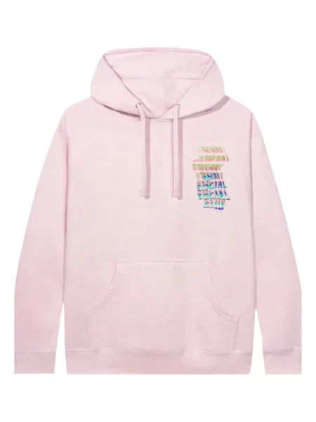 Суичър с качулка Anti Social Social Club розово