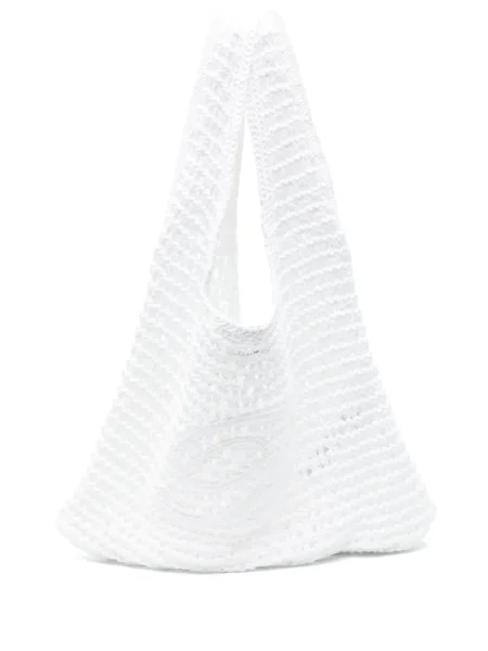 Geantă Blumarine cu broderie alb