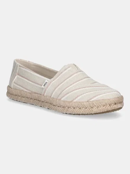 Еспадрили Toms NATURAL WOVEN STRIPES бежово