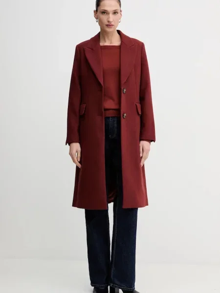 Вовняний светр Sisley легкий червоний