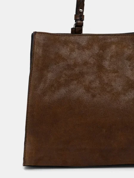 ZADIG&VOLTAIRE geantă de mână din piele întoarsă maro