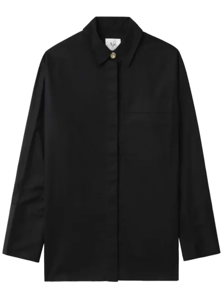 Cămașă Aje cu model floral din dantelă negru