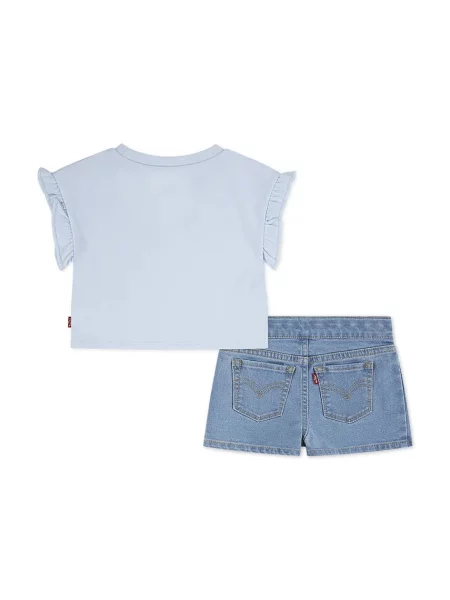 Levi's Komplet za bebe SS TOP & PLEATED SHORT SET plava