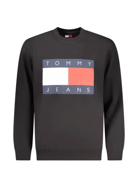 Hanorac Tommy Jeans cu imagine negru