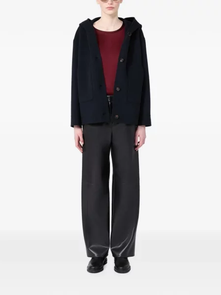 Palton 's Max Mara de lână cu glugă albastru