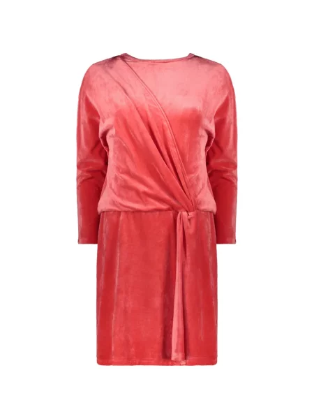 Rochie mini Alberta Ferretti de catifea drapată roșu