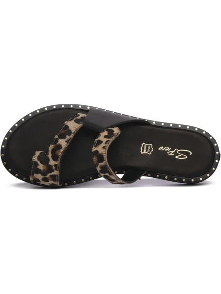 Pantofi S.piero cu model leopard negru