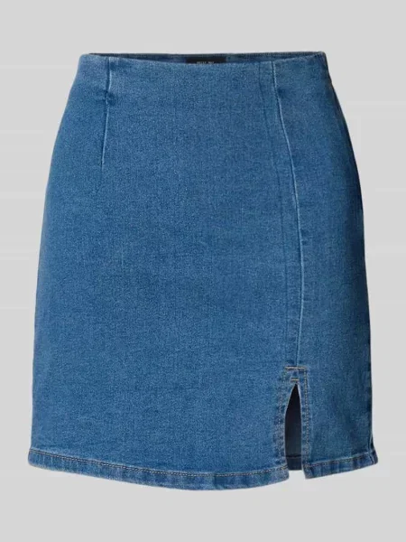 Spódnica jeansowa z rozcięciem model ‘RONNIE’ Noisy May niebieska