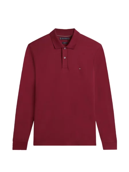 Lung tricou polo Tommy Hilfiger roșu
