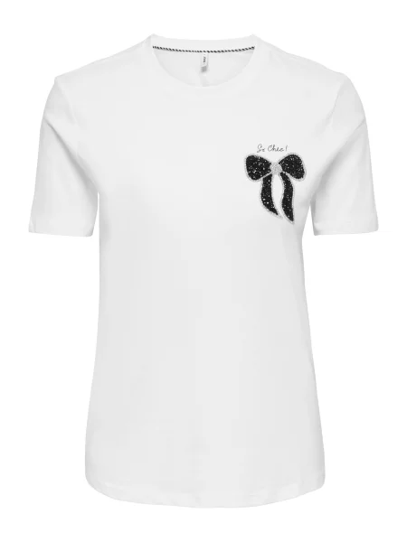 ONLY Tricou ONLKita negru / argintiu alb
