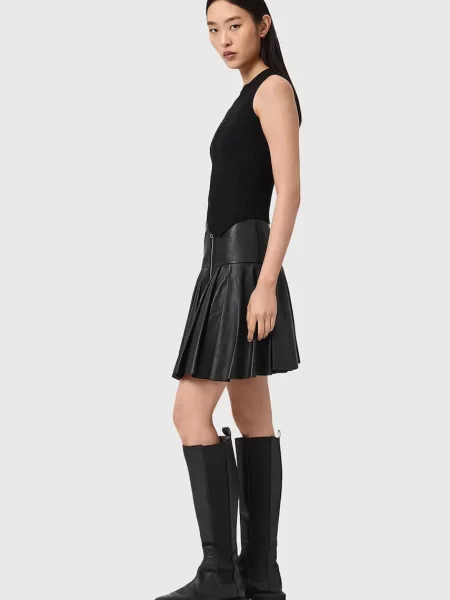Шкіряна спідниця AllSaints IRINA