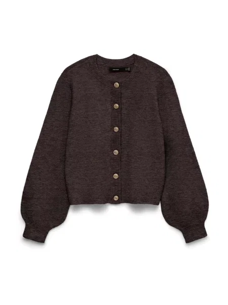Vero Moda Tall Geacă tricotată VMHAZEL închis maro