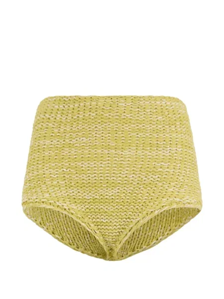 Pantaloni scurți Fabiana Filippi tricotate galben