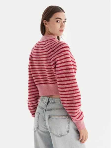 Tommy Jeans Pulover Badge roza