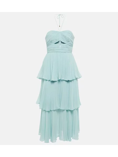 Midi obleka Self-portrait povodcem modra