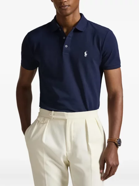 Șapcă Polo Ralph Lauren cu broderie din țesătură twill în carouri albastru