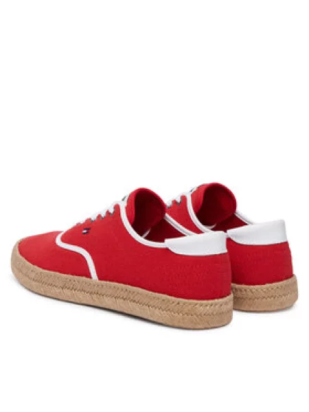 Tommy Hilfiger Espadrilės Th Hi Vulc Core Jutte Canvas raudona