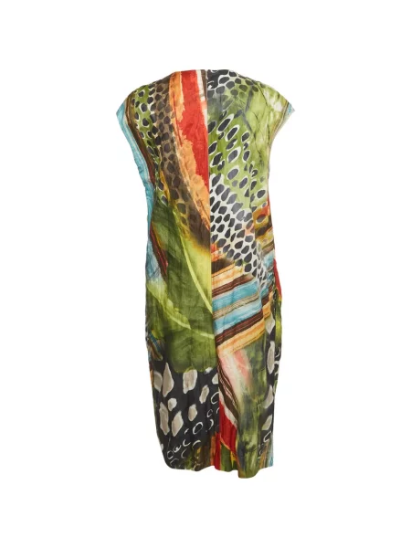 Rochie midi Dsquared2 cu imagine cu imprimeu abstract verde
