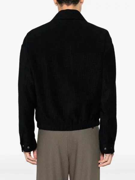 Pletená bunda Giorgio Armani modrá