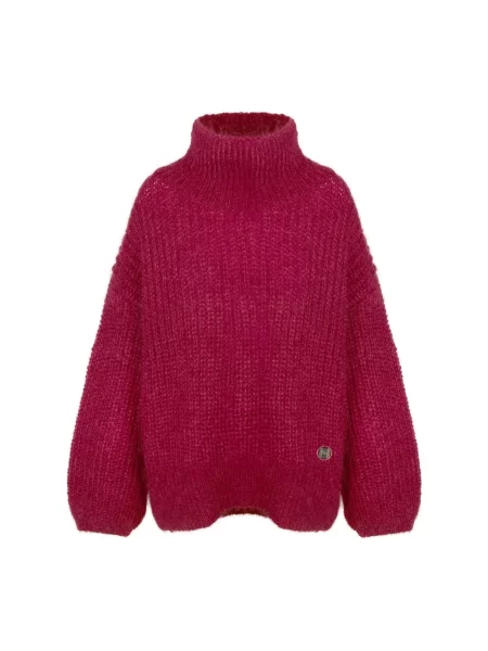 Sweter Hést wełniany różowy