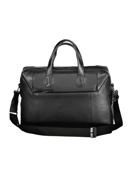 Torba crossbody Piquadro z paskiem czarna
