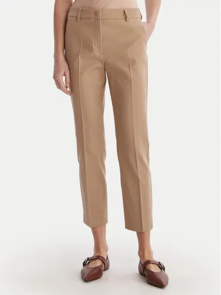 Weekend Max Mara Hlače iz tkanine Vite bež