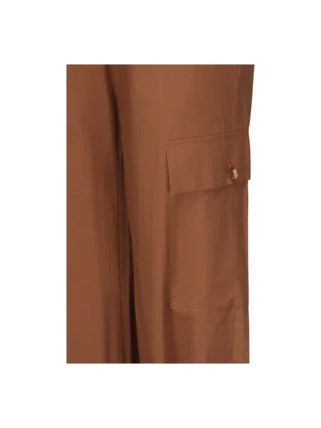 Marciano Guess spodnie PAT pomarańczowy proste high waist brązowe