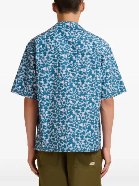 Къс риза Marni синьо